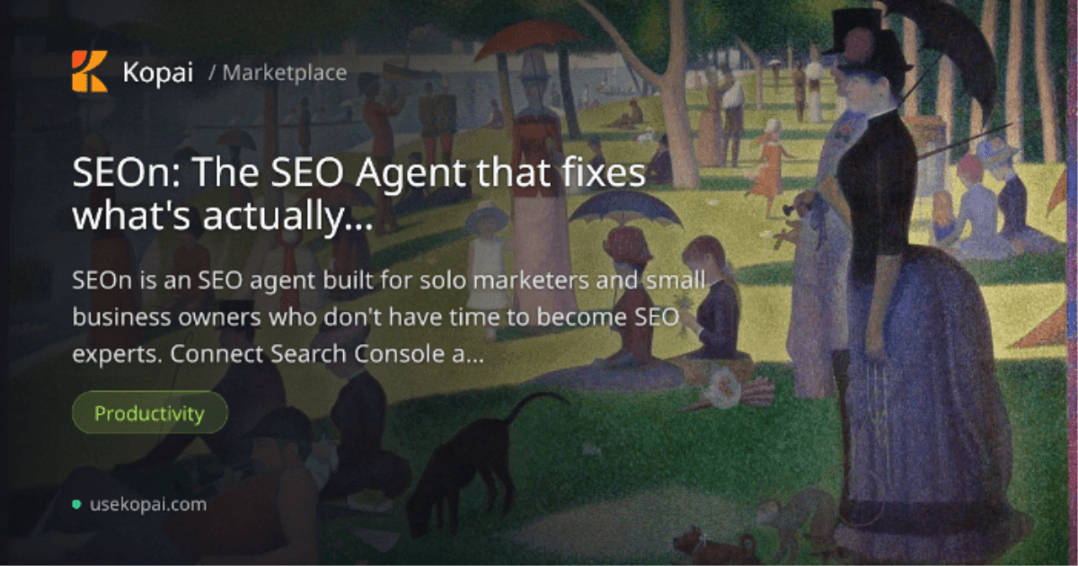 SEON: The SEO Agent that fixes what's actually stopping your site from ranking banner